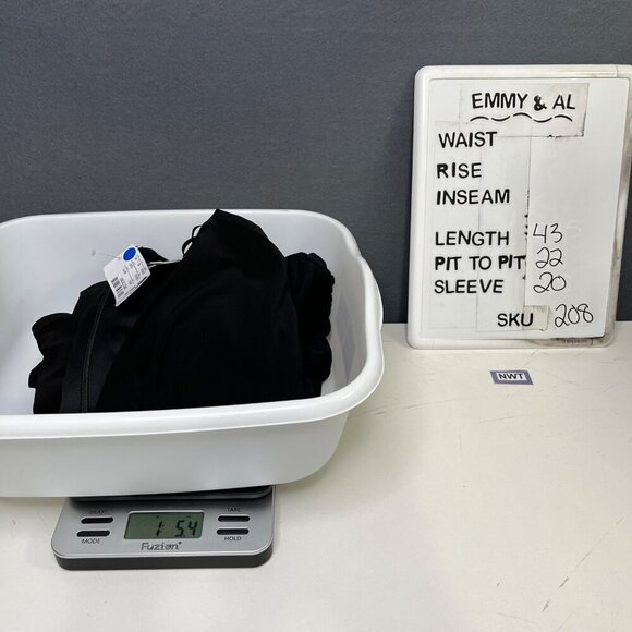 CJ Banks Faux Wrap Dress Size 1X Black Ruched Waist Half Sleeve Stretch Knit NEW - Picture 13 of 13